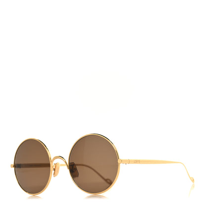 Loewe Metal Round Sunglasses LW40068U Gold 1 of 6