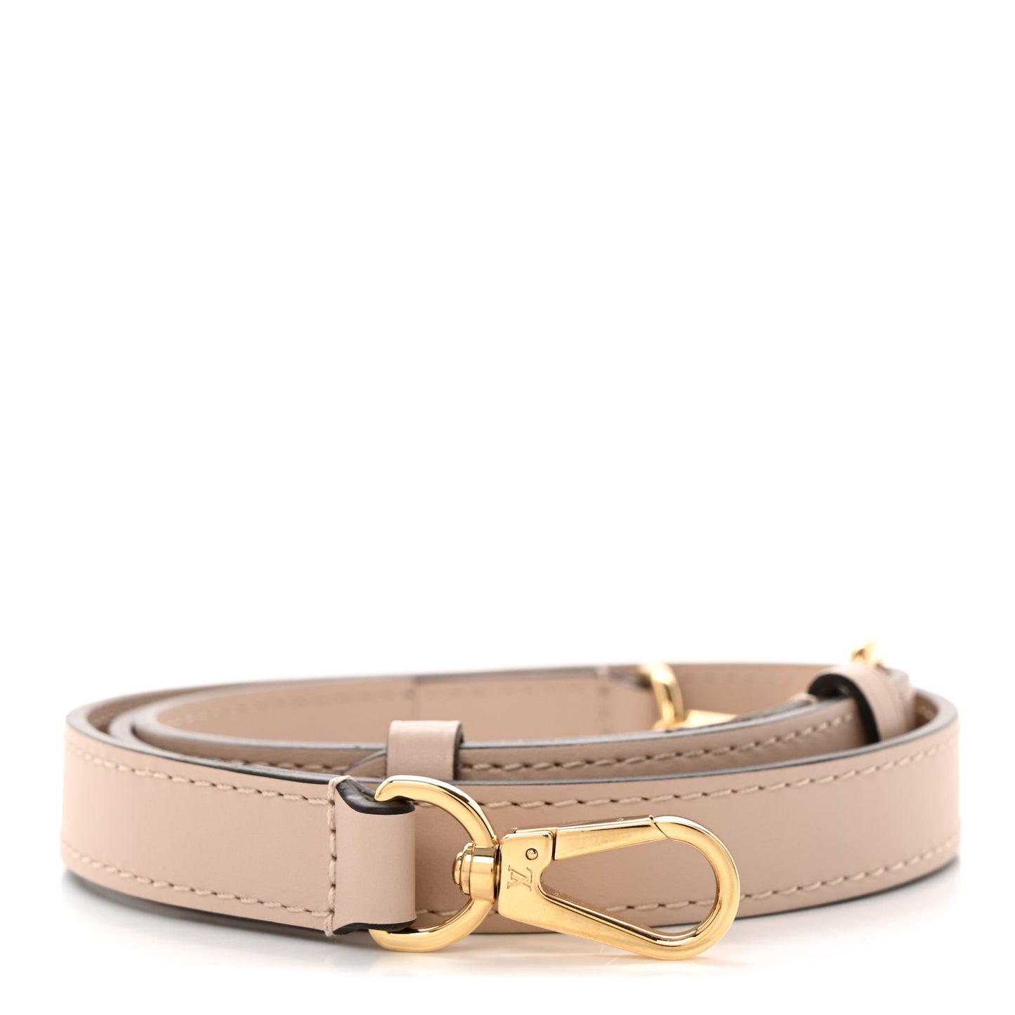 Calfskin On My Side Adjustable Shoulder Strap Greige