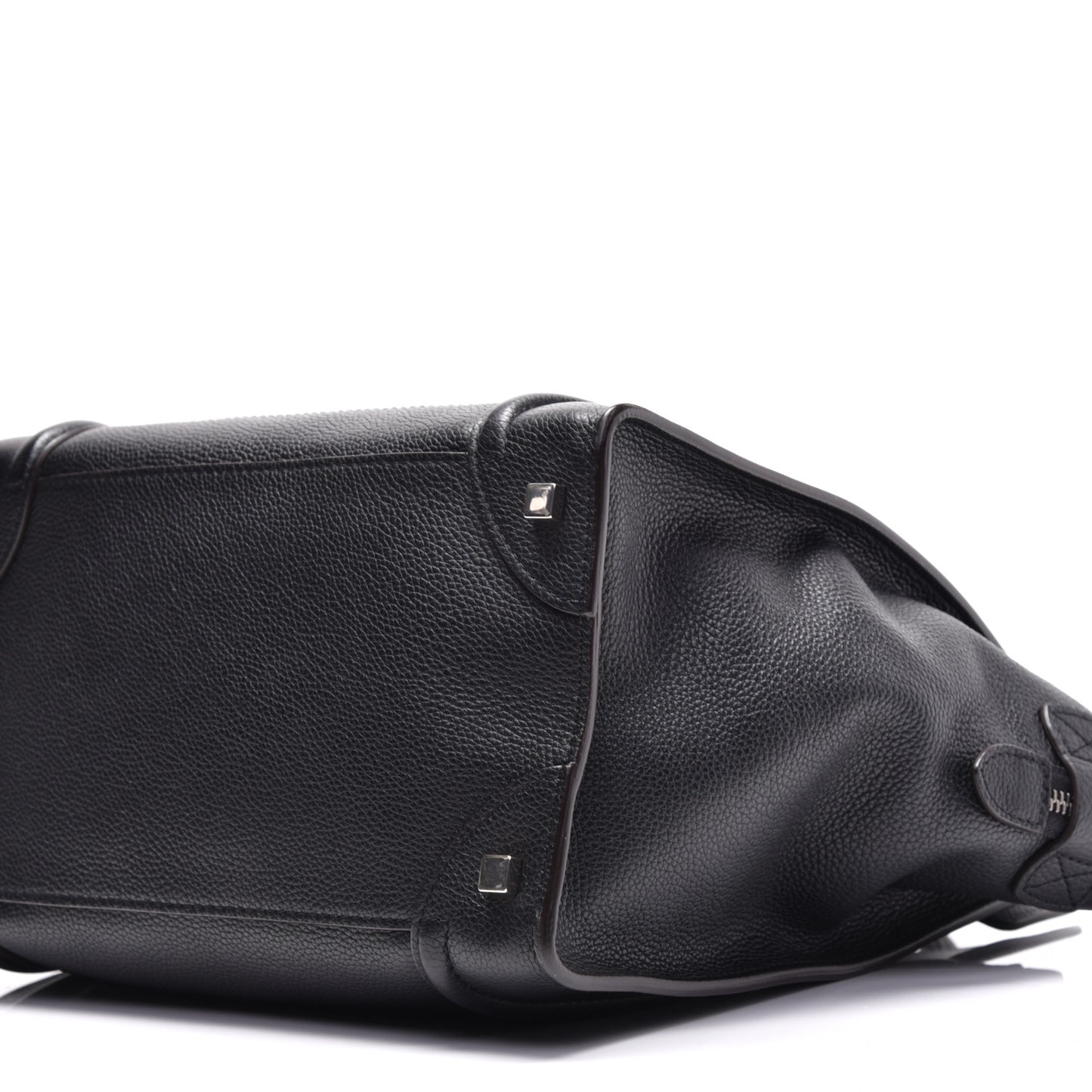 Drummed Calfskin Mini Luggage Black