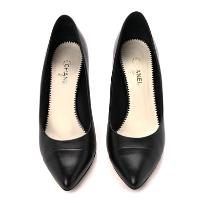 Chanel Lambskin CC Pumps 39.5 Black 2 of 9