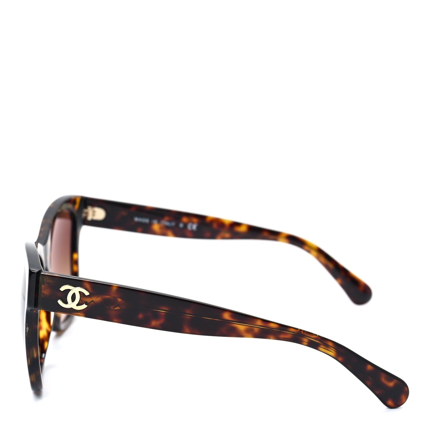 Chanel Acetate Logo Shield Sunglasses 5418-A Tortoise 3 of 7