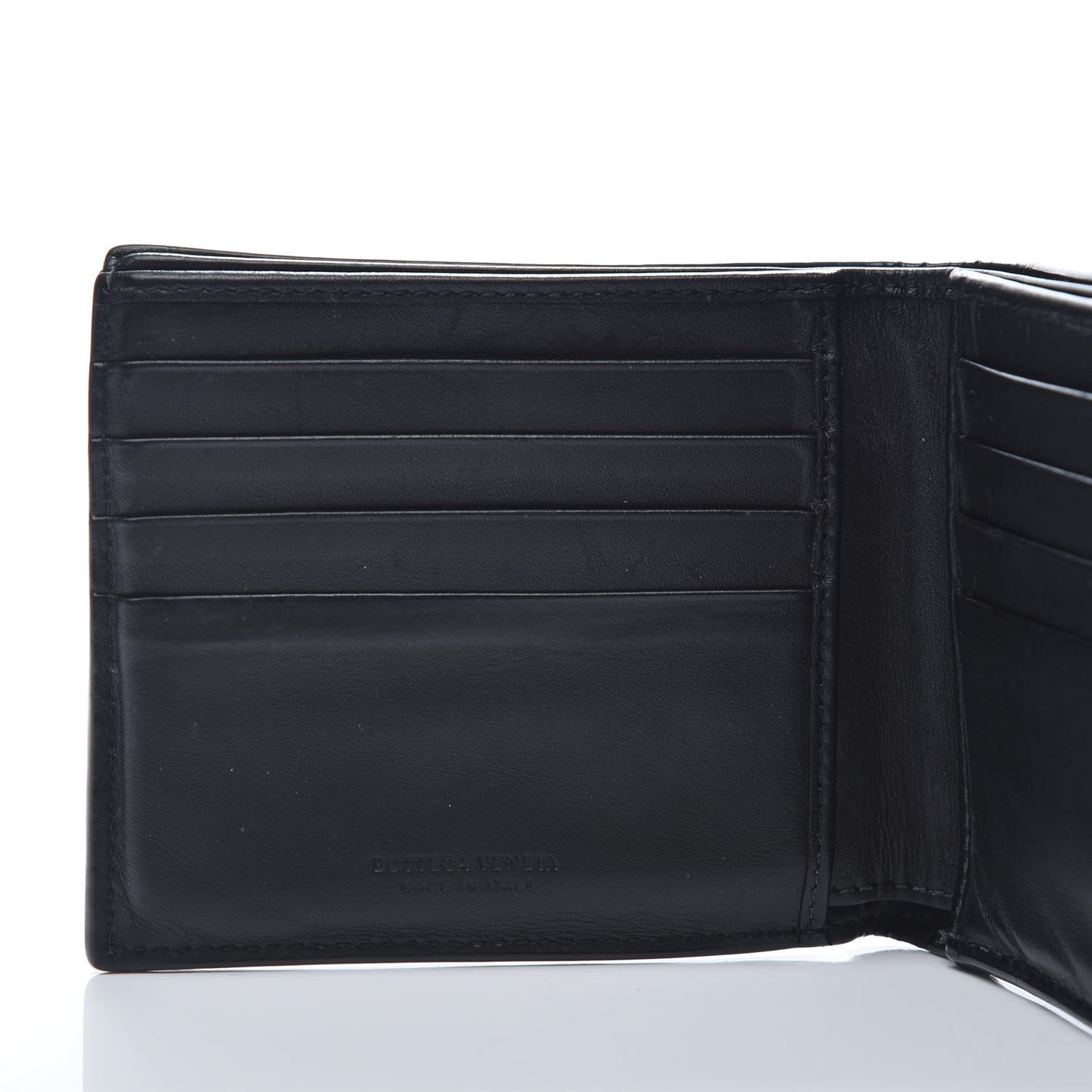 Nappa Intrecciato Bi-Fold Wallet Black