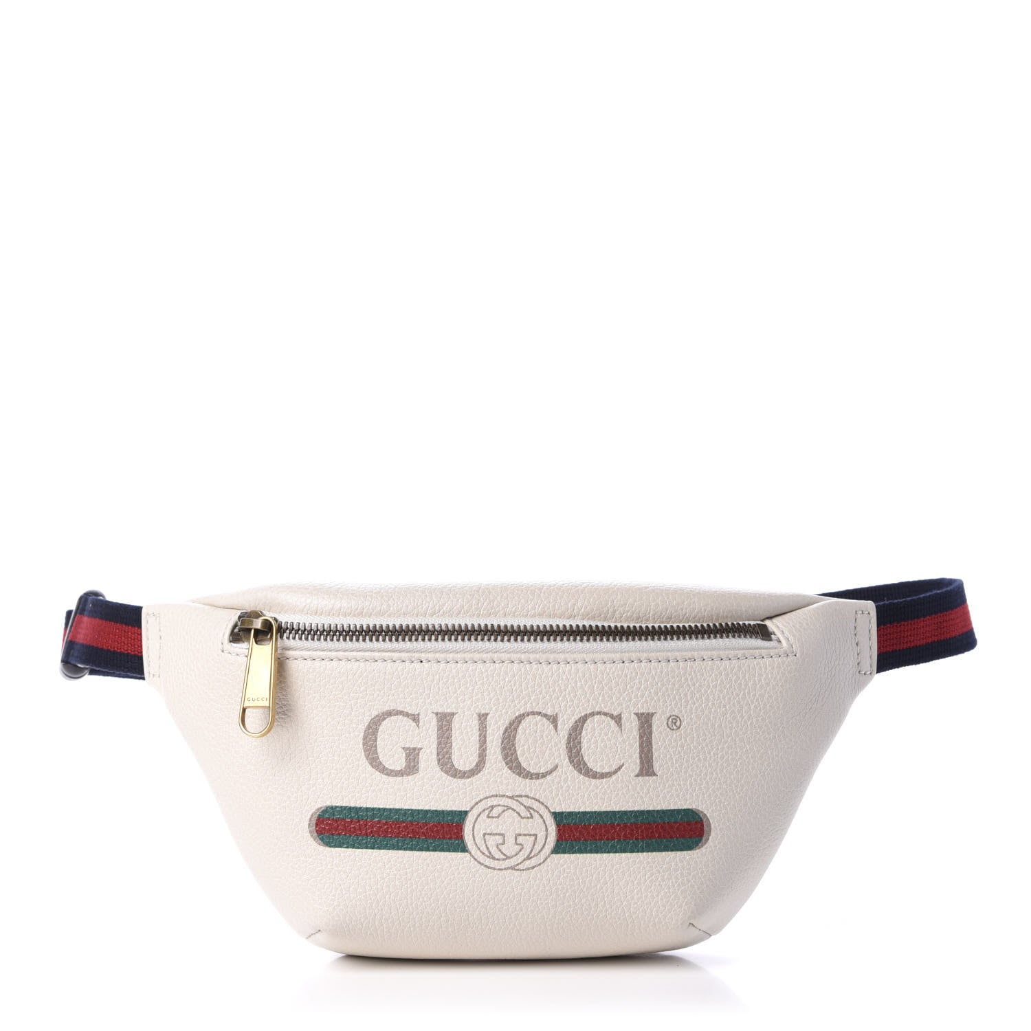Gucci Grained Calfskin Small Logo Belt Bag White 1 of 11
