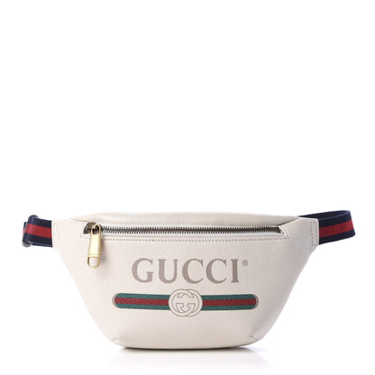 Gucci Grained Calfskin Small Logo Belt Bag White 1 of 11