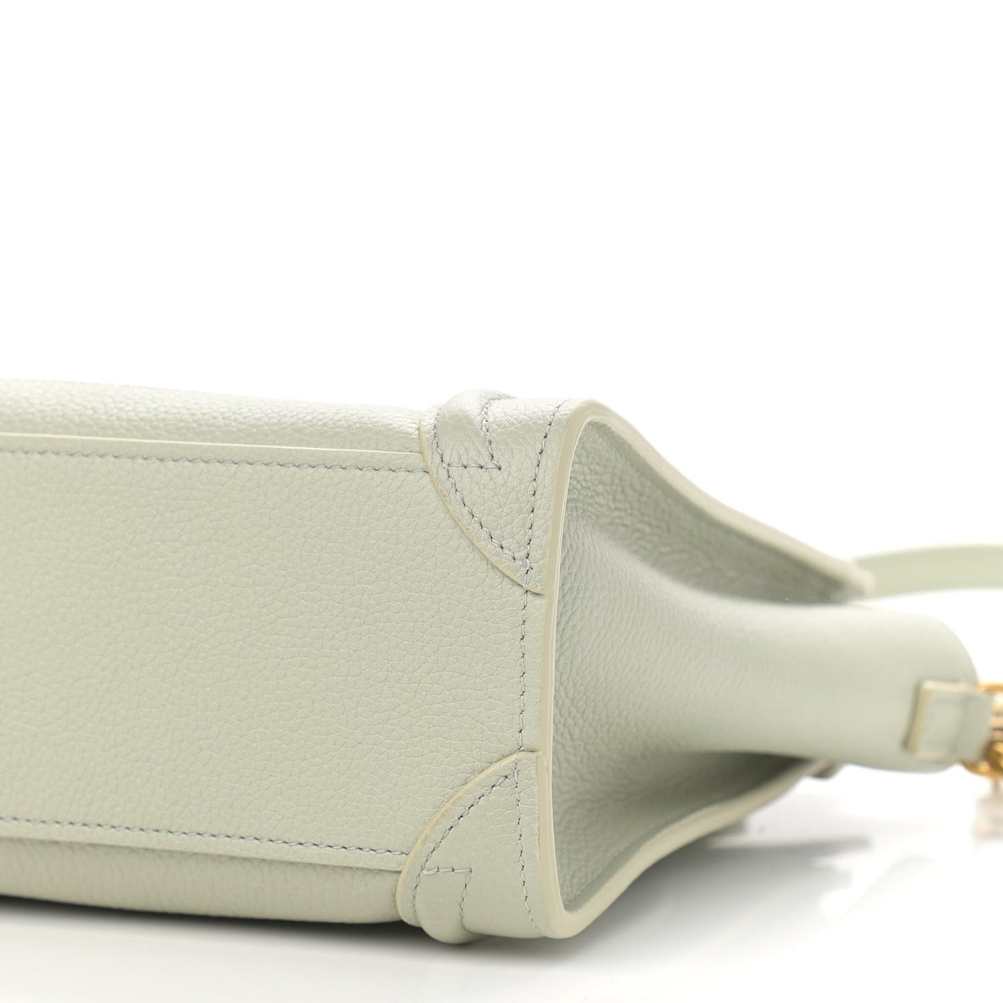 Drummed Calfskin Nano Luggage Vert D'eau