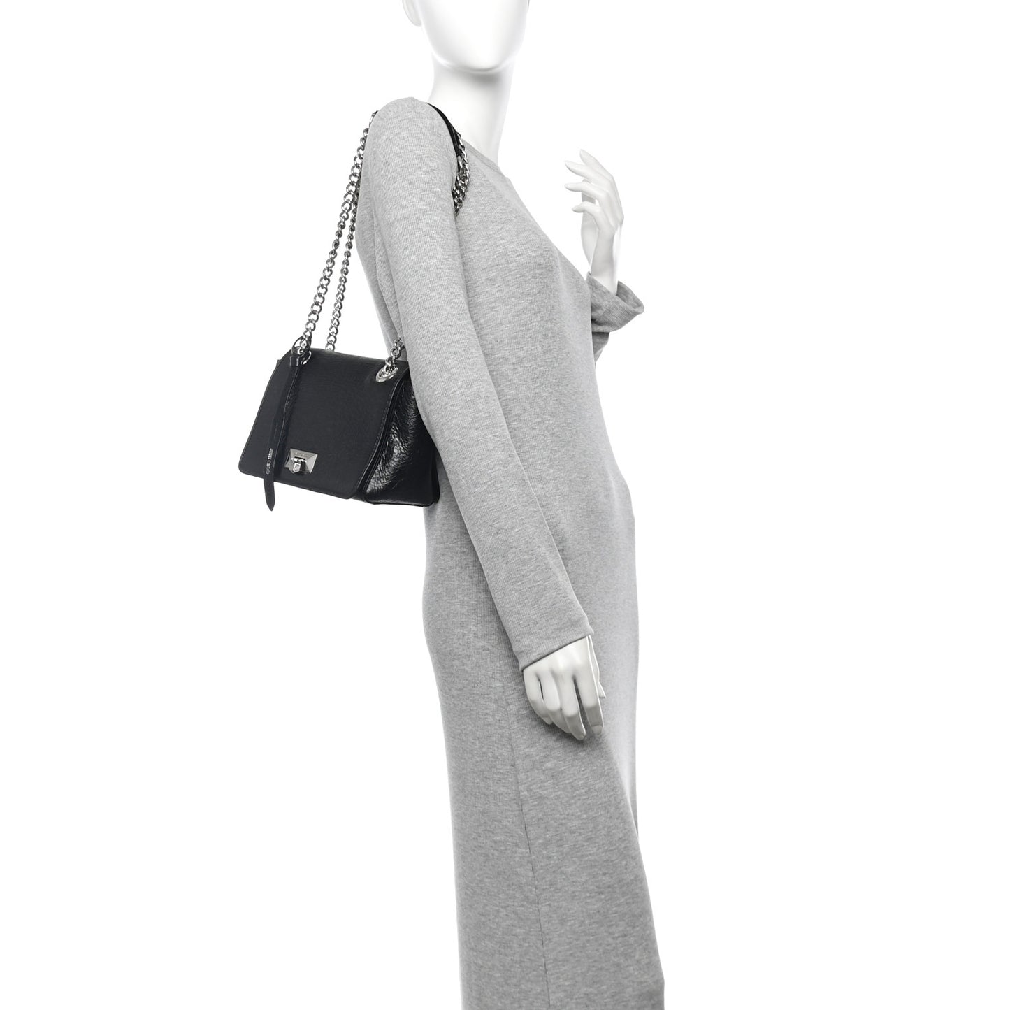 Soft Vintage Goatskin Helia Top Handle Bag Black