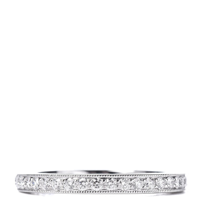 Tiffany Platinum Diamond 2mm Legacy Band Ring 50 5.25 1 of 5