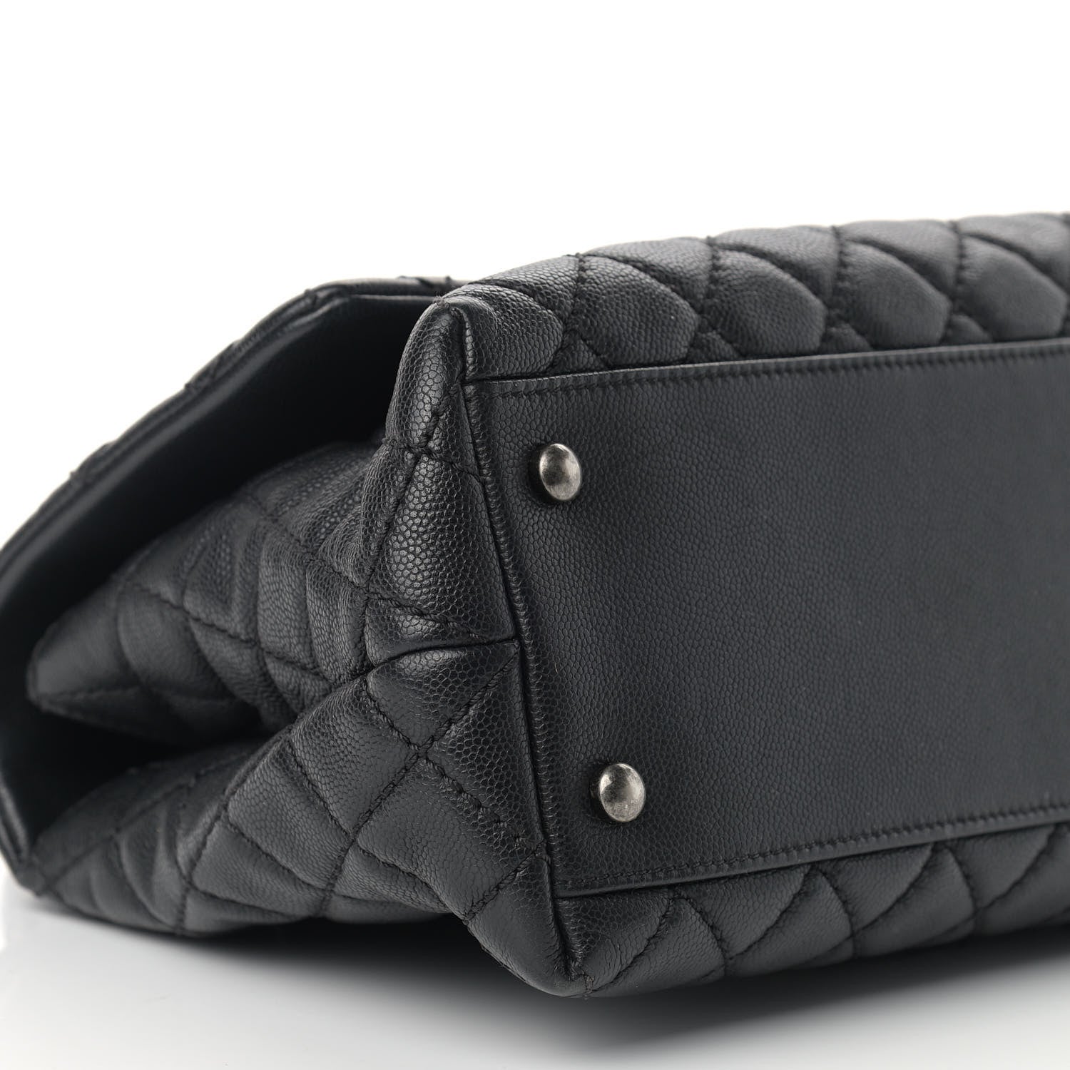 Chanel Caviar Quilted Small Coco Handle Flap Black 7 of 12