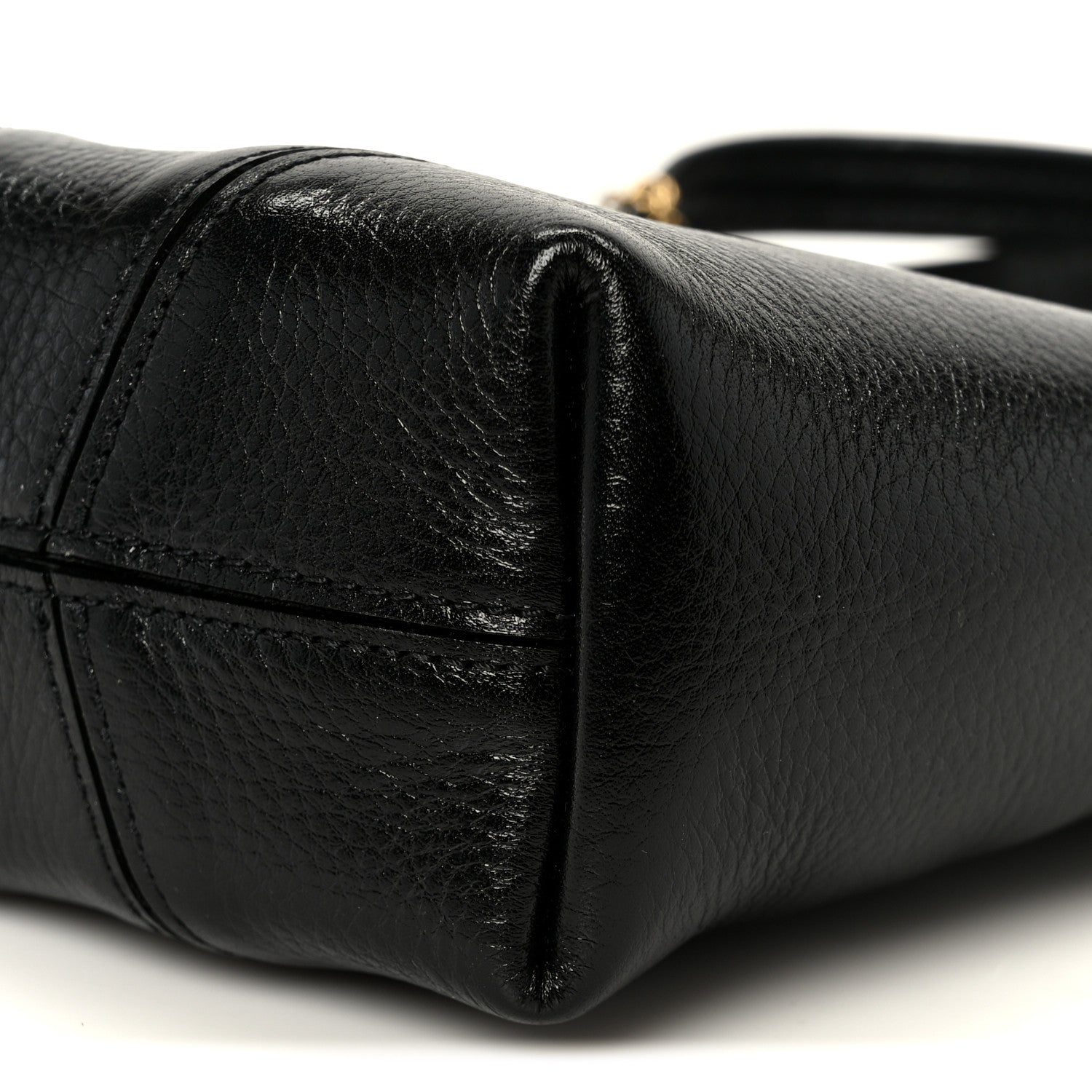 Chloe Grained Calfskin Small Spin Tote Black 10 of 10