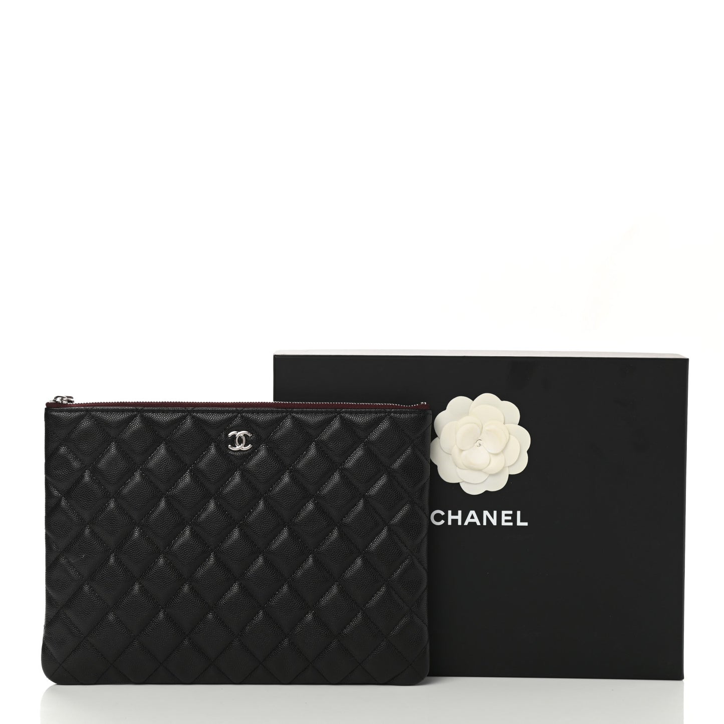 Caviar Quilted Medium Cosmetic Case Black