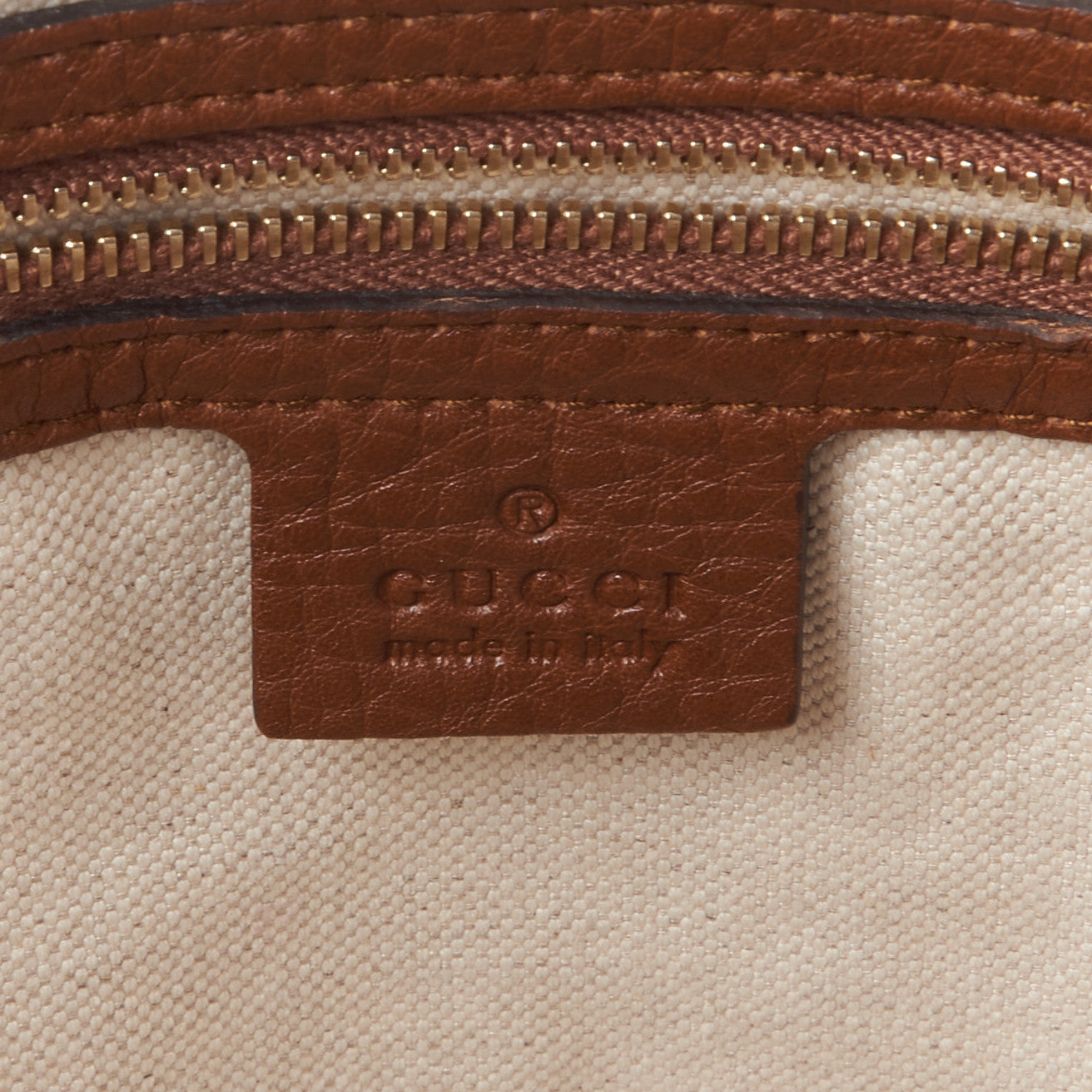 Gucci Pebbled Calfskin Medium Bree Shoulder Bag Tabacco 8 of 9