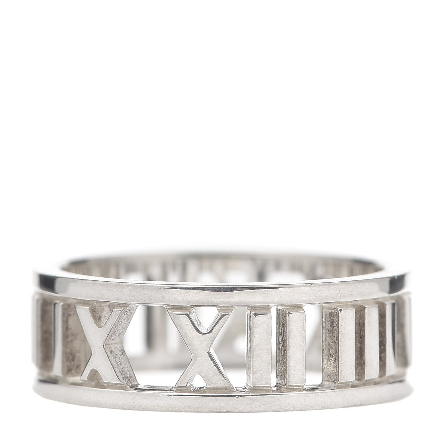 Sterling Silver Wide Atlas Open Ring 54 6.75