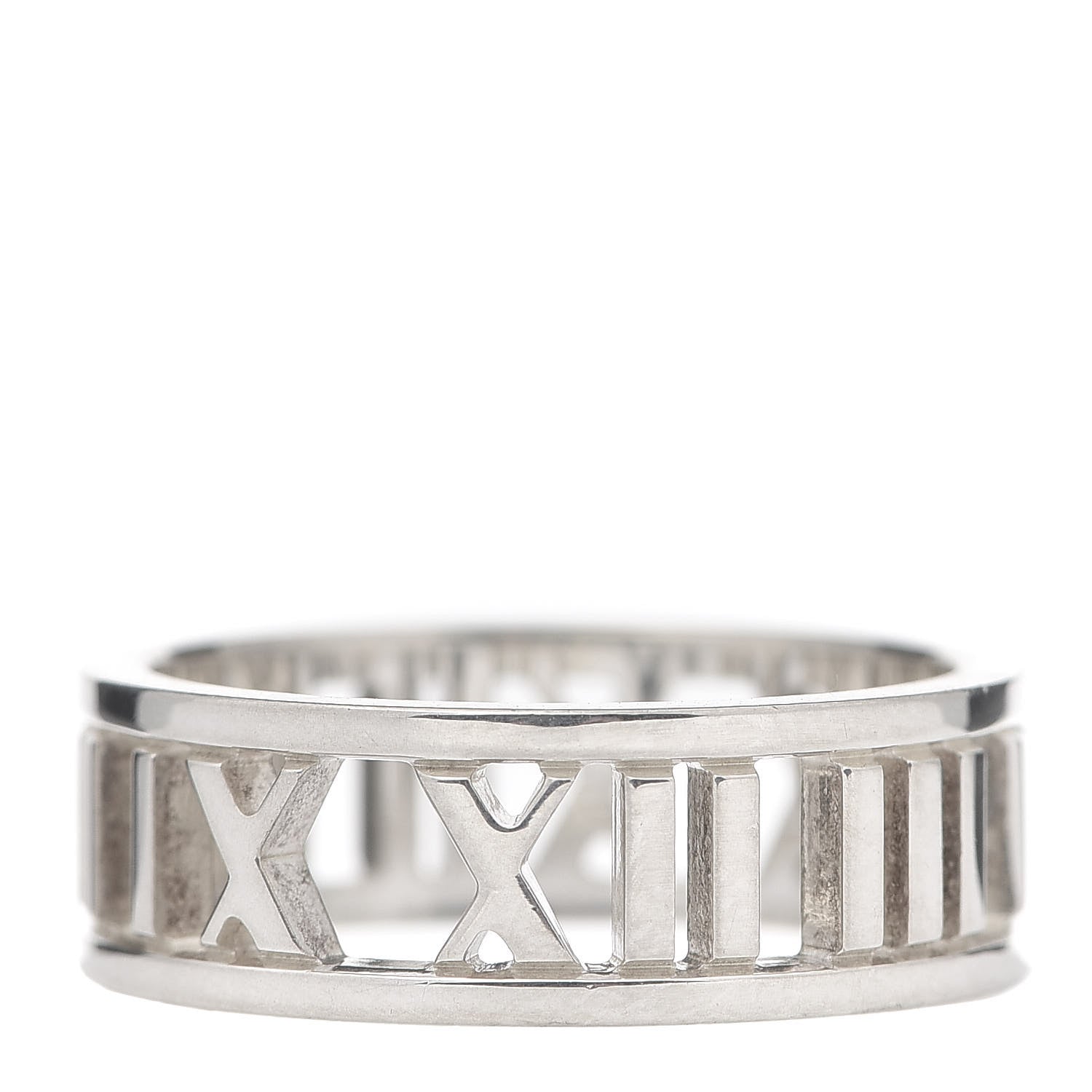 Tiffany Sterling Silver Wide Atlas Open Ring 54 6.75 4 of 5
