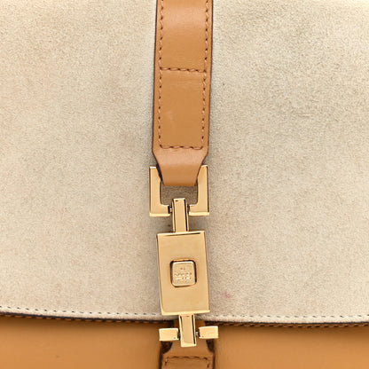 Gucci Suede Small Jackie O Flap Hobo Beige Brown 8 of 14