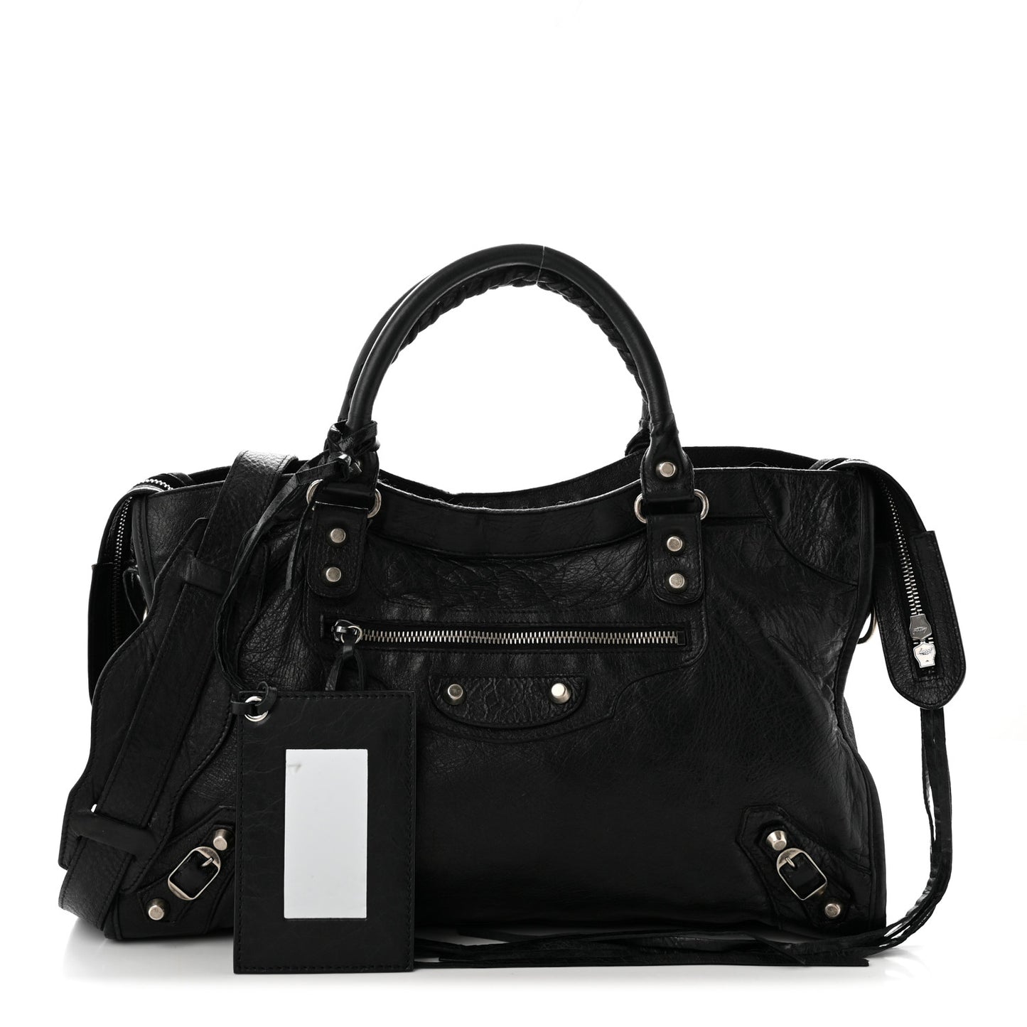 Agneau Classic Silver Hardware City Black