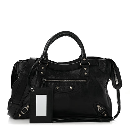 Balenciaga Agneau Classic Silver Hardware City Black 3 of 12