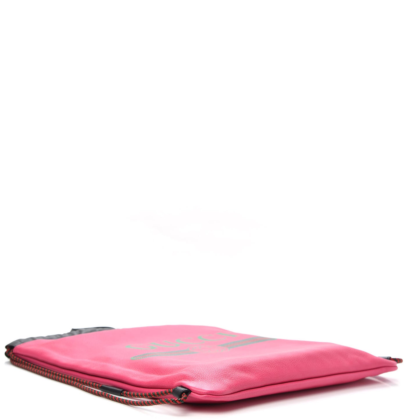 Grained Calfskin Logo Drawstring Backpack Box Pink Green Black