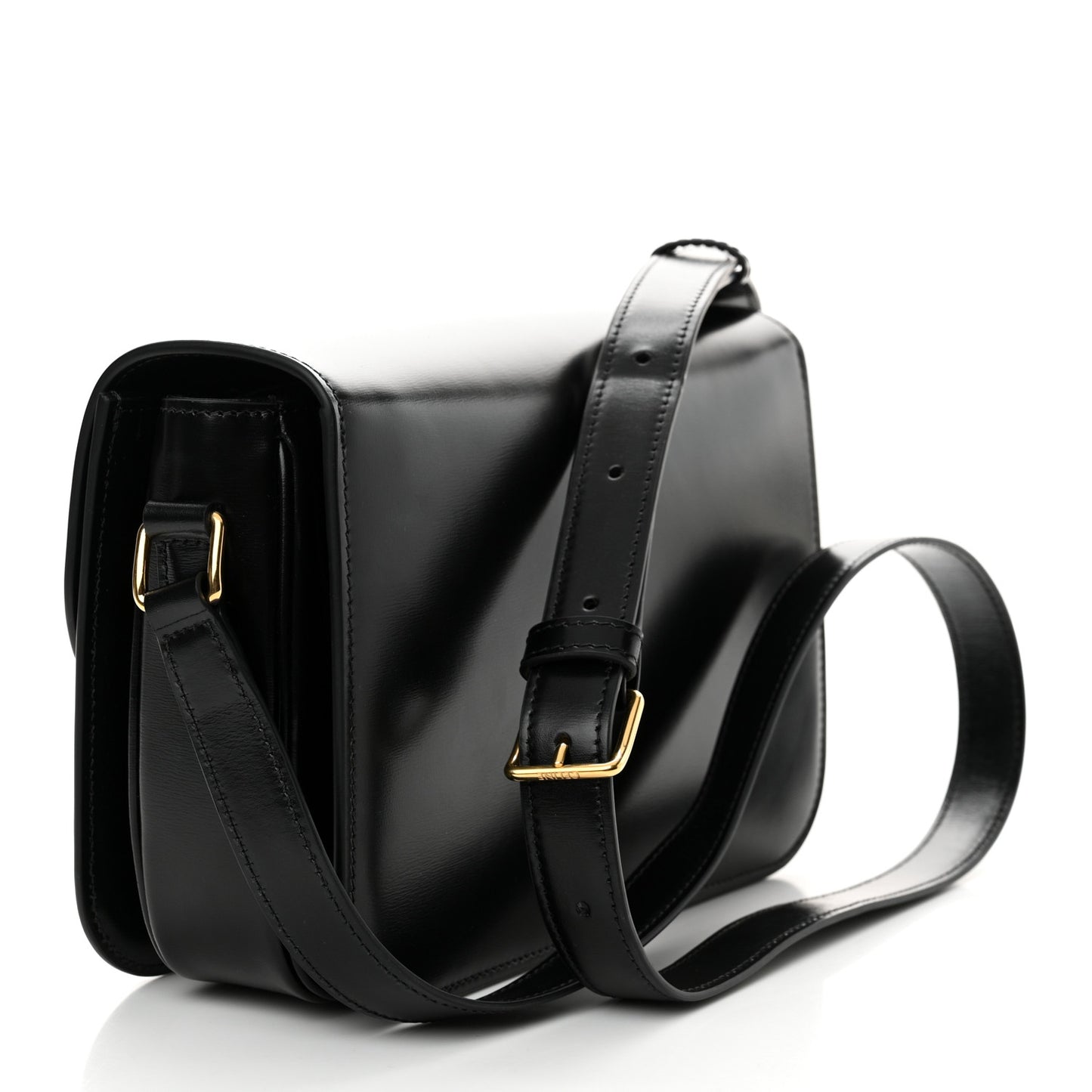 Shiny Calfskin Medium Triomphe Black