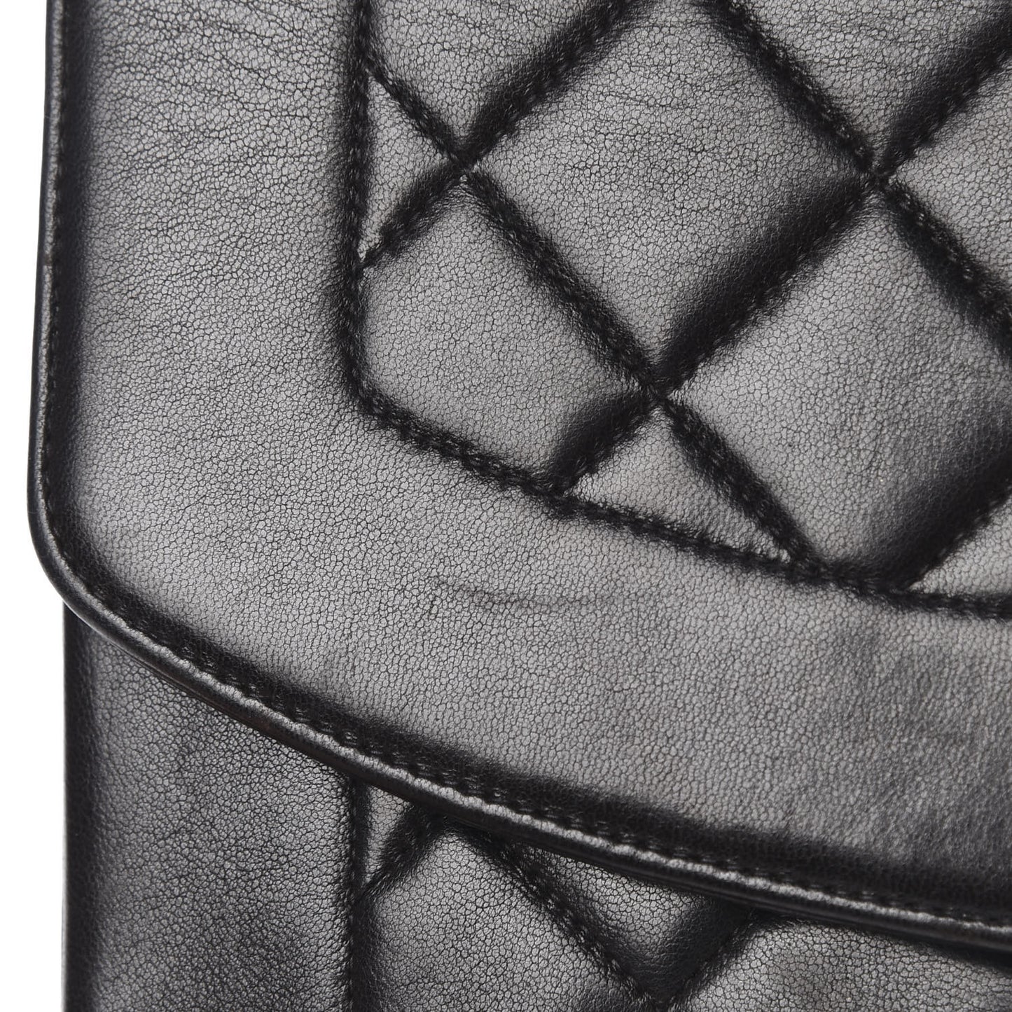 Lambskin Quilted Medium Single Flap Black