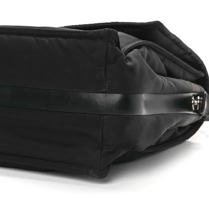 Prada Tessuto Nylon Calfskin Messenger Bag Black 6 of 10