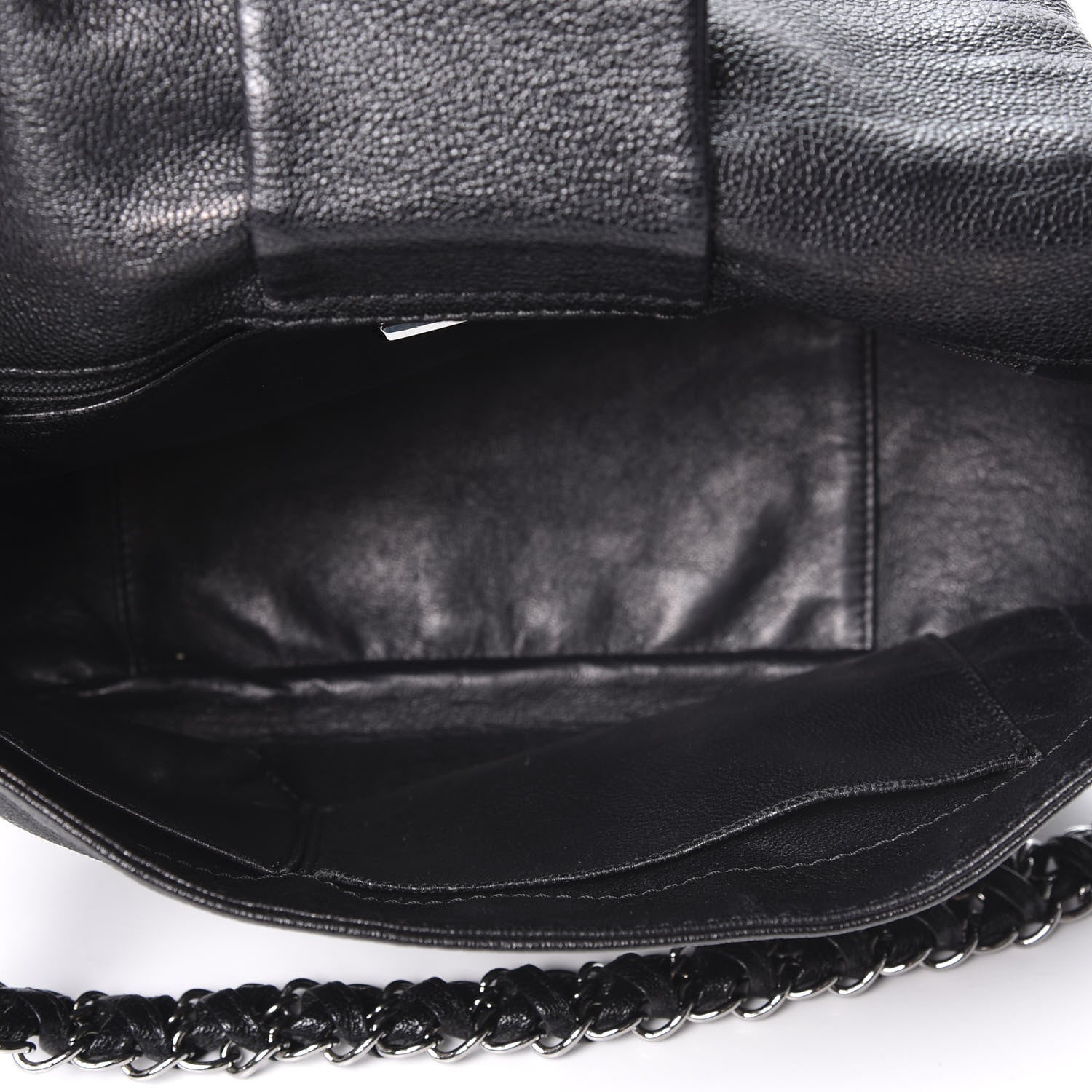Chanel Metallic Goatskin Luxe Ligne Flap Black 4 of 9