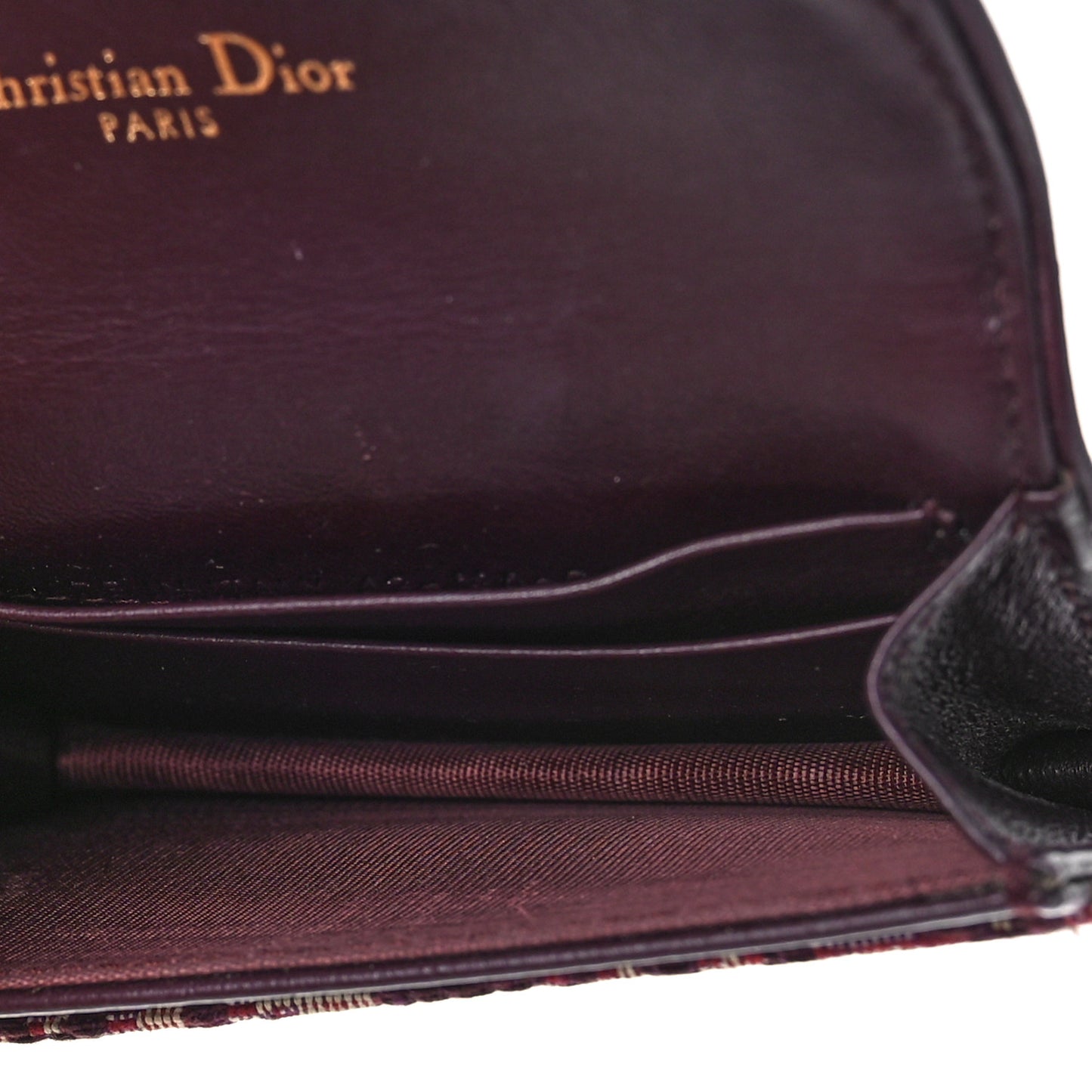 Oblique Saddle Card Holder Bordeaux