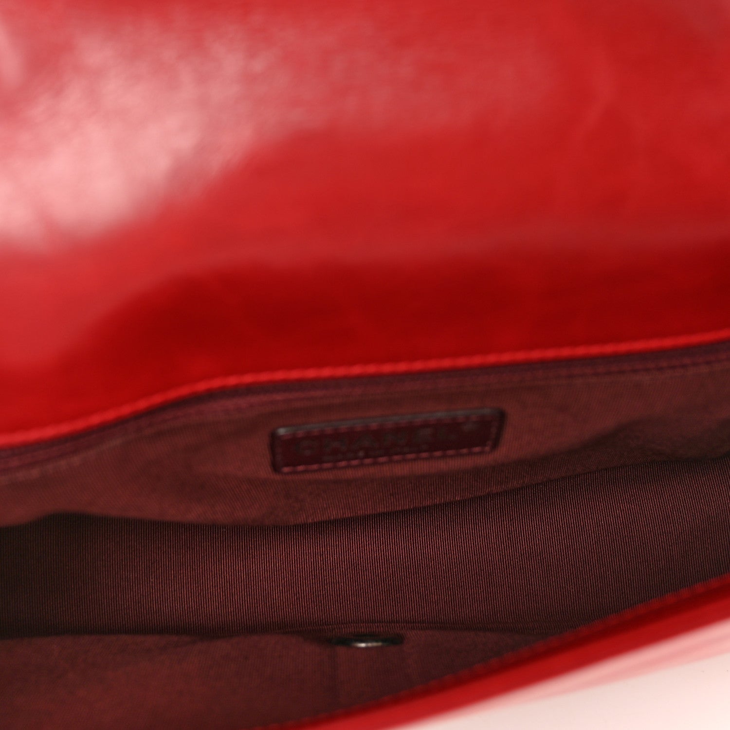 Chanel Glazed Calfskin Quilted Medium Coco Boy Flap Red 6 of 10