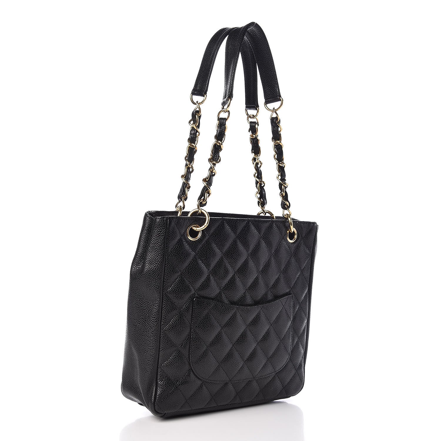 Chanel Caviar Quilted Petit Shopping Tote PST Black 3 of 10