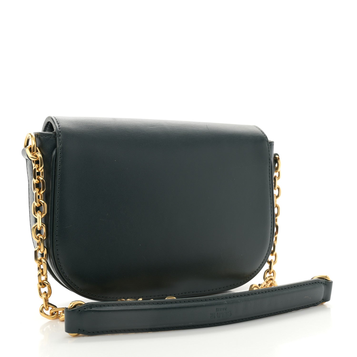 Celine Shiny Calfskin Medium Chain Maillon Triomphe Amazone 3 of 12