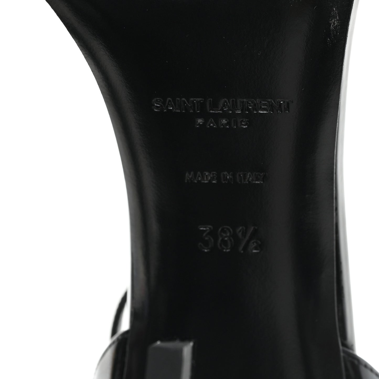 Patent Calfskin Opyum 85 Sandals 38.5 Black