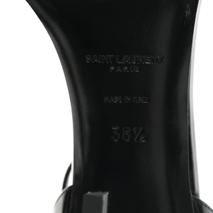 Saint Laurent Patent Calfskin Opyum 85 Sandals 38.5 Black 7 of 10