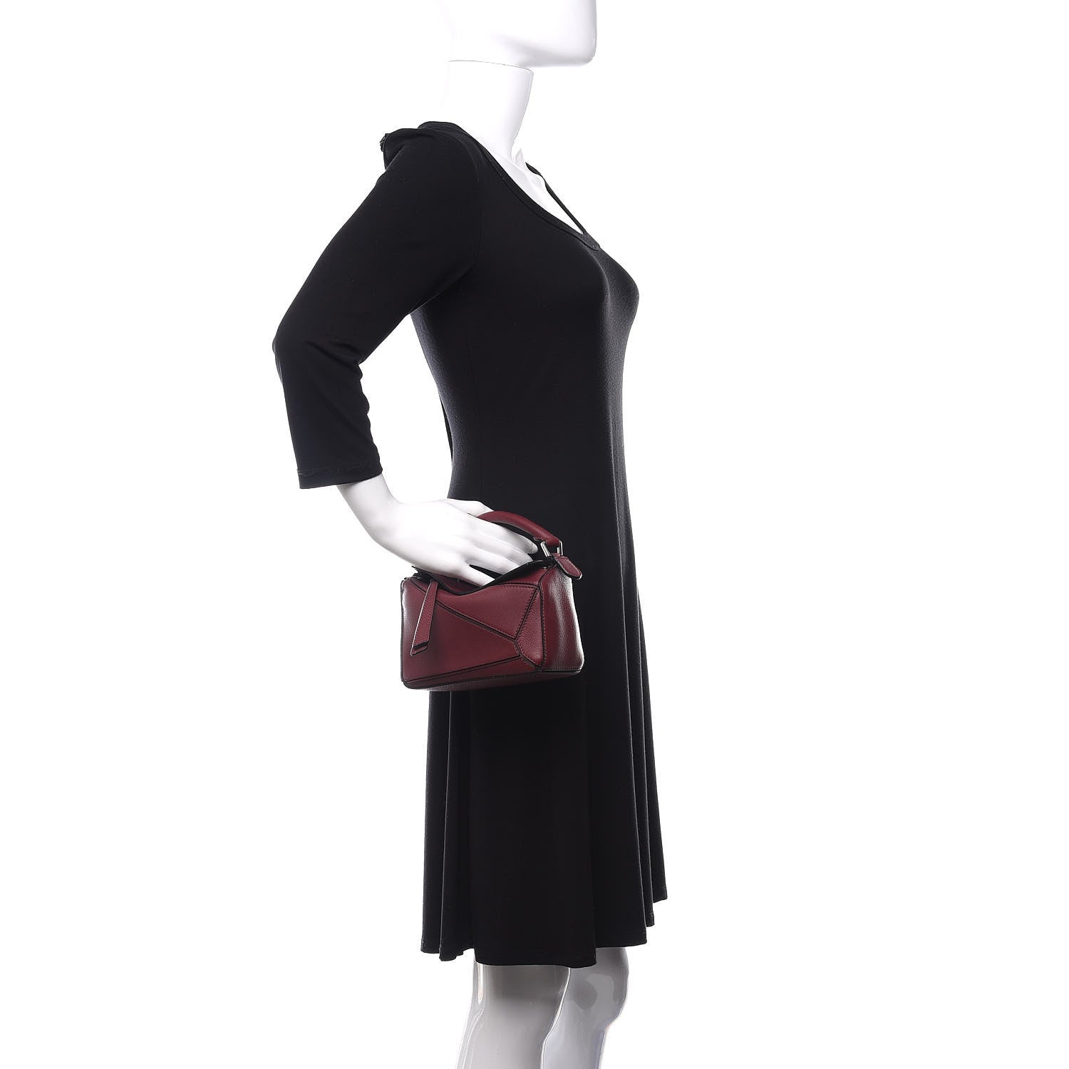 Loewe Calfskin Mini Puzzle Bag Wine 3 of 11