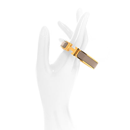 Hermes Enamel Narrow Clic Clac H Bracelet PM Marron Glace 2 of 5