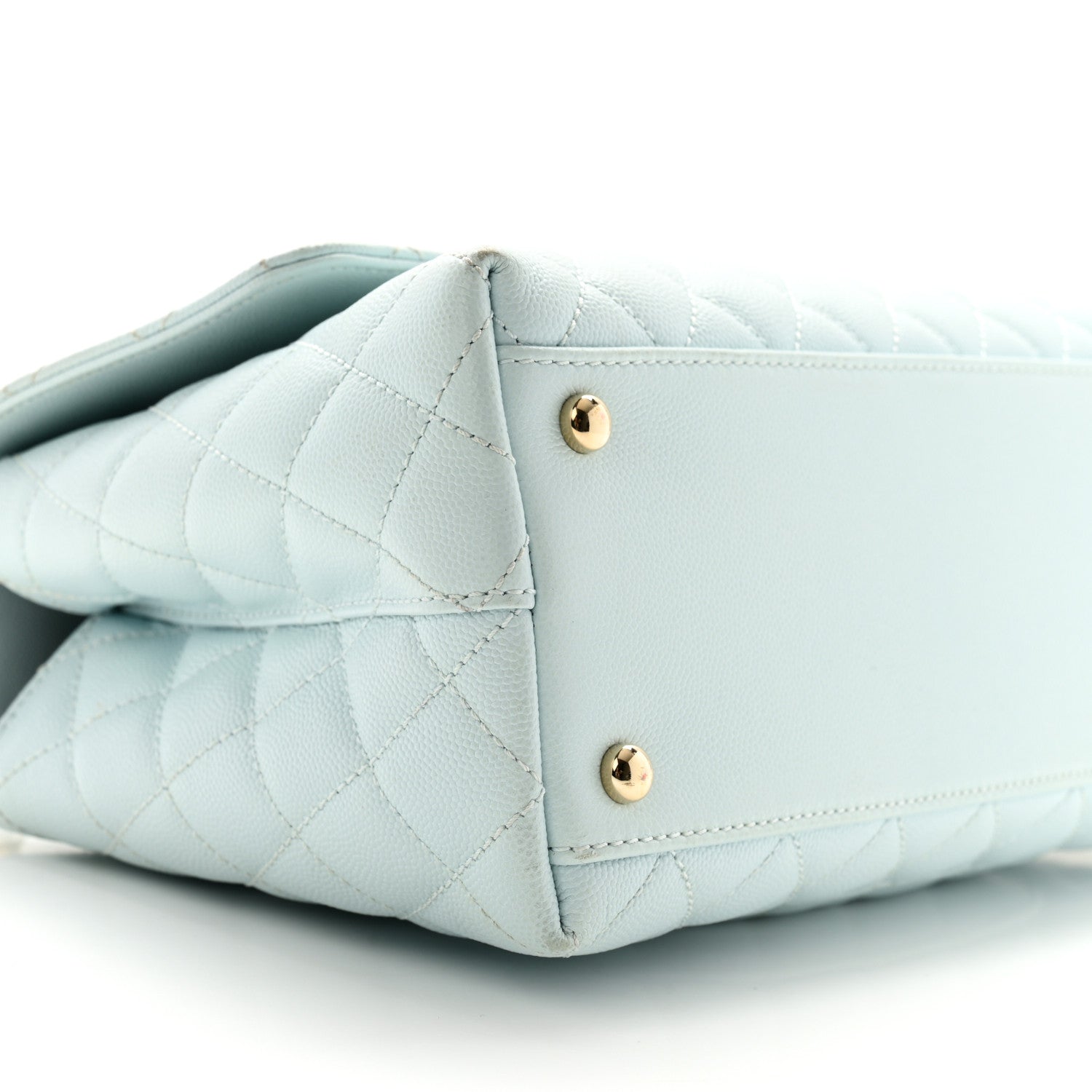 Chanel Caviar Quilted Small Coco Handle Flap Light Blue 9 of 12