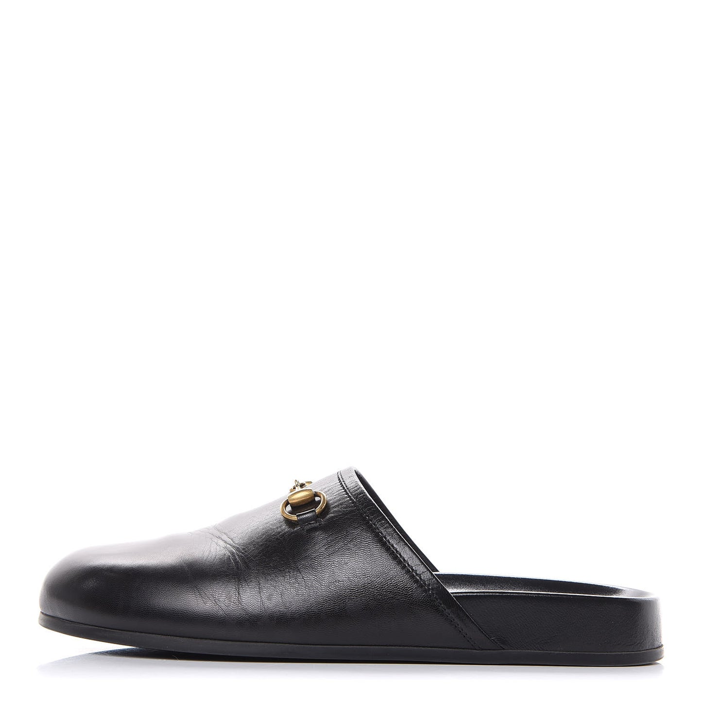 Malaga Kid Womens Horsebit River Slippers 37.5 Black
