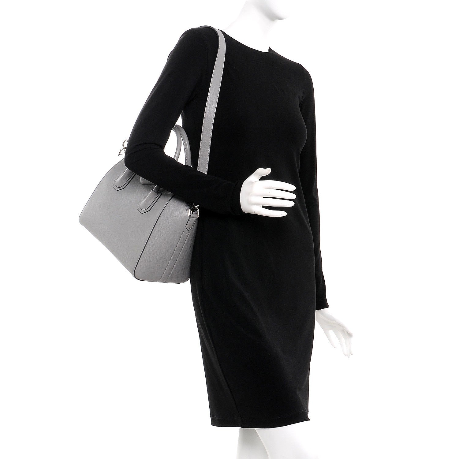 Givenchy Sugar Goatskin Small Antigona Pearl Grey 2 of 8