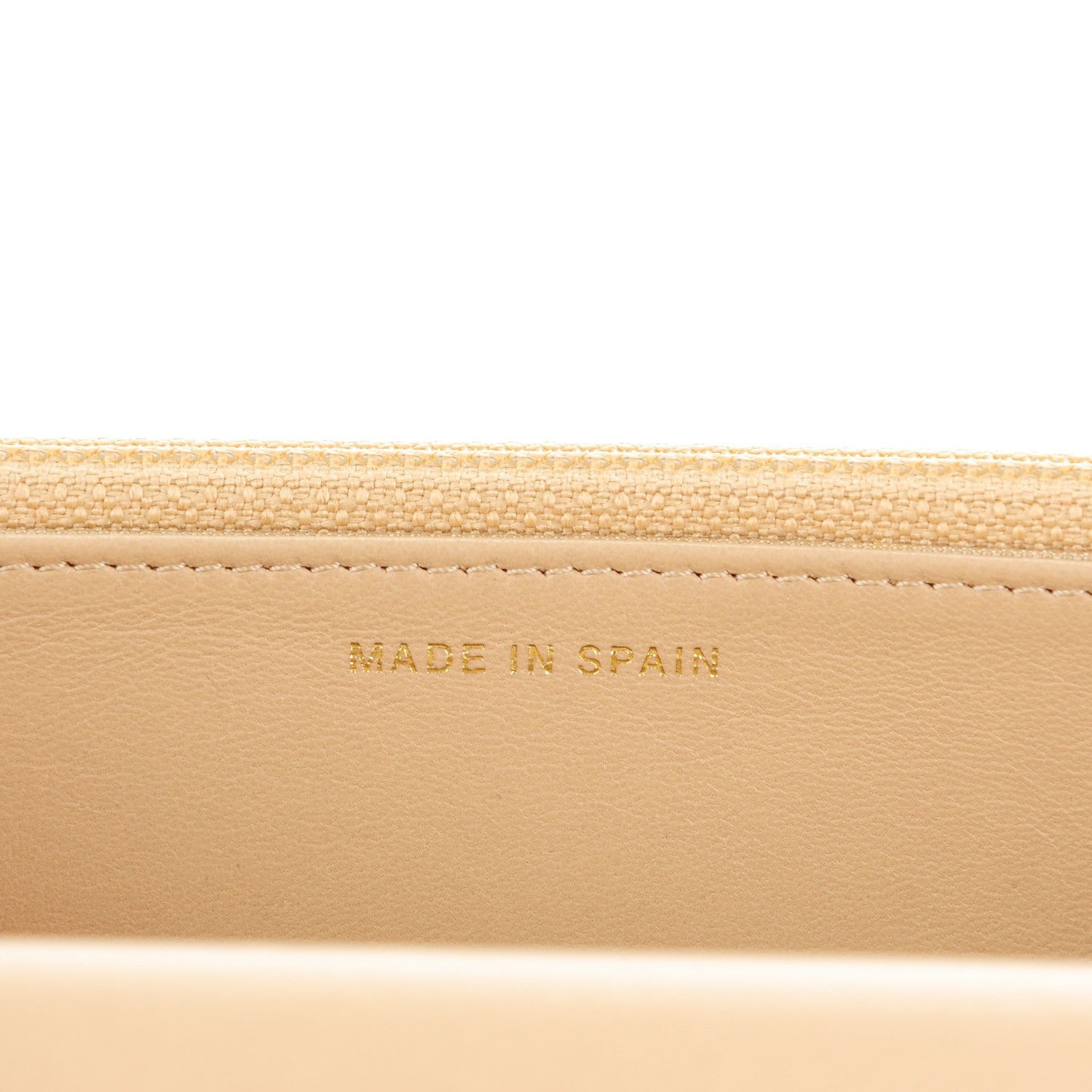 Chanel Lambskin Quilted Wallet On Chain WOC Beige 7 of 8