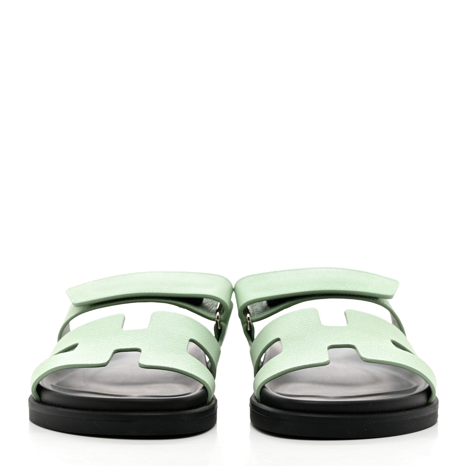 Hermes Epsom Womens Chypre Sandals 38 Vert Jade 2 of 9