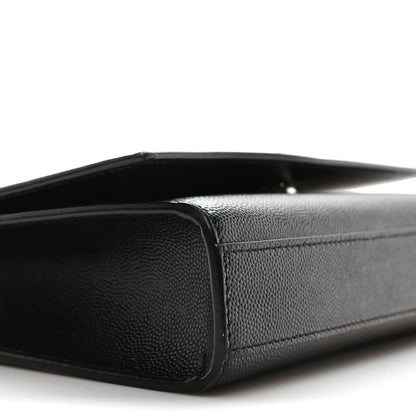 Saint Laurent Grain De Poudre Small Monogram Kate Satchel Black 10 of 12