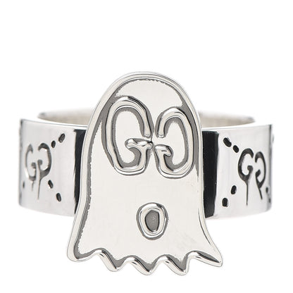 Gucci Sterling Silver GucciGhost Ring 64 10.75 1 of 6