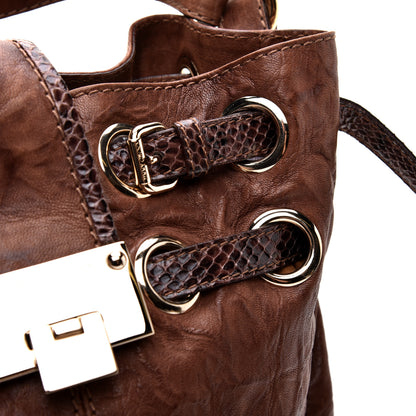 Jimmy Choo Calfskin Ramona Bucket Bag Brown 12 of 12