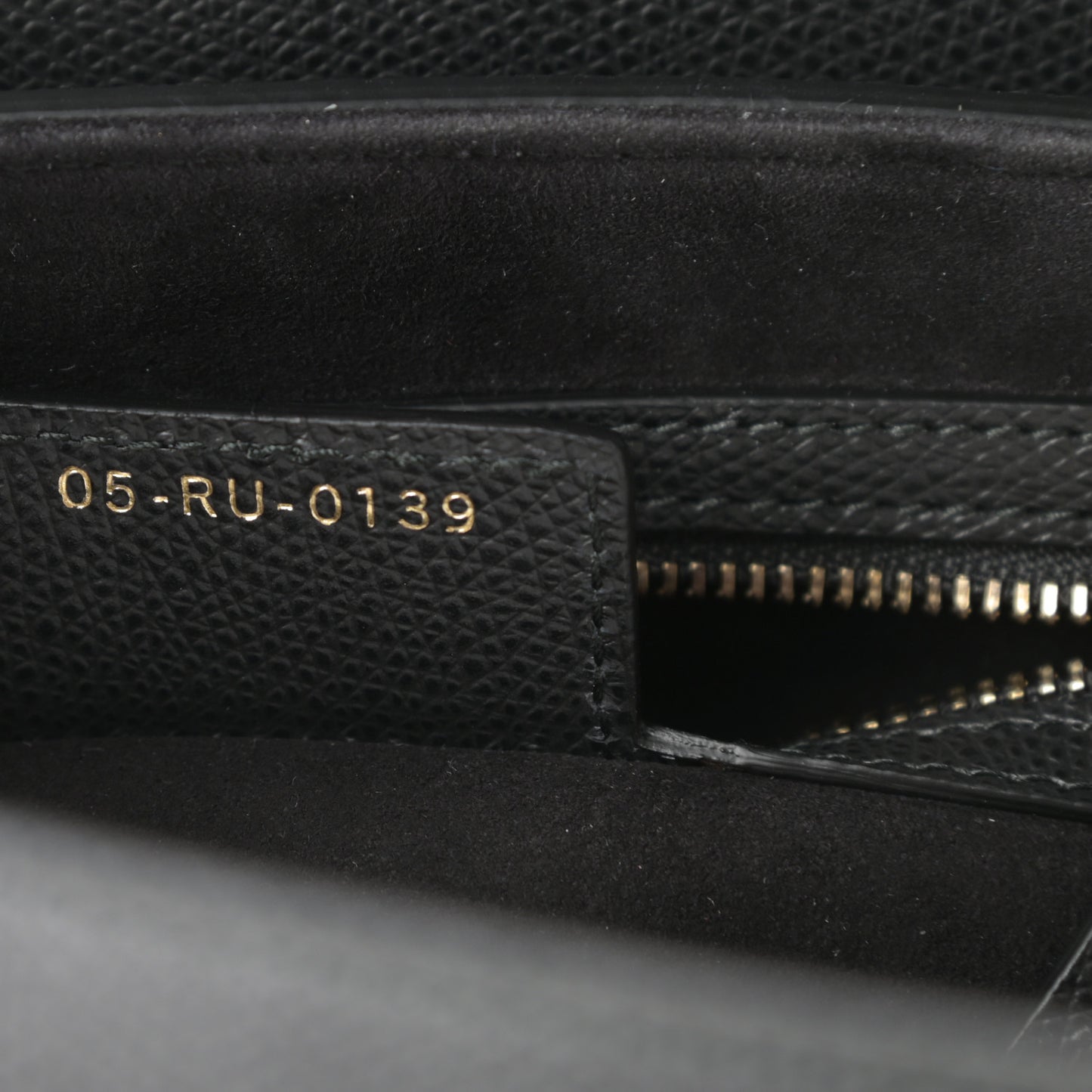 Grained Calfskin Saddle Bag Black