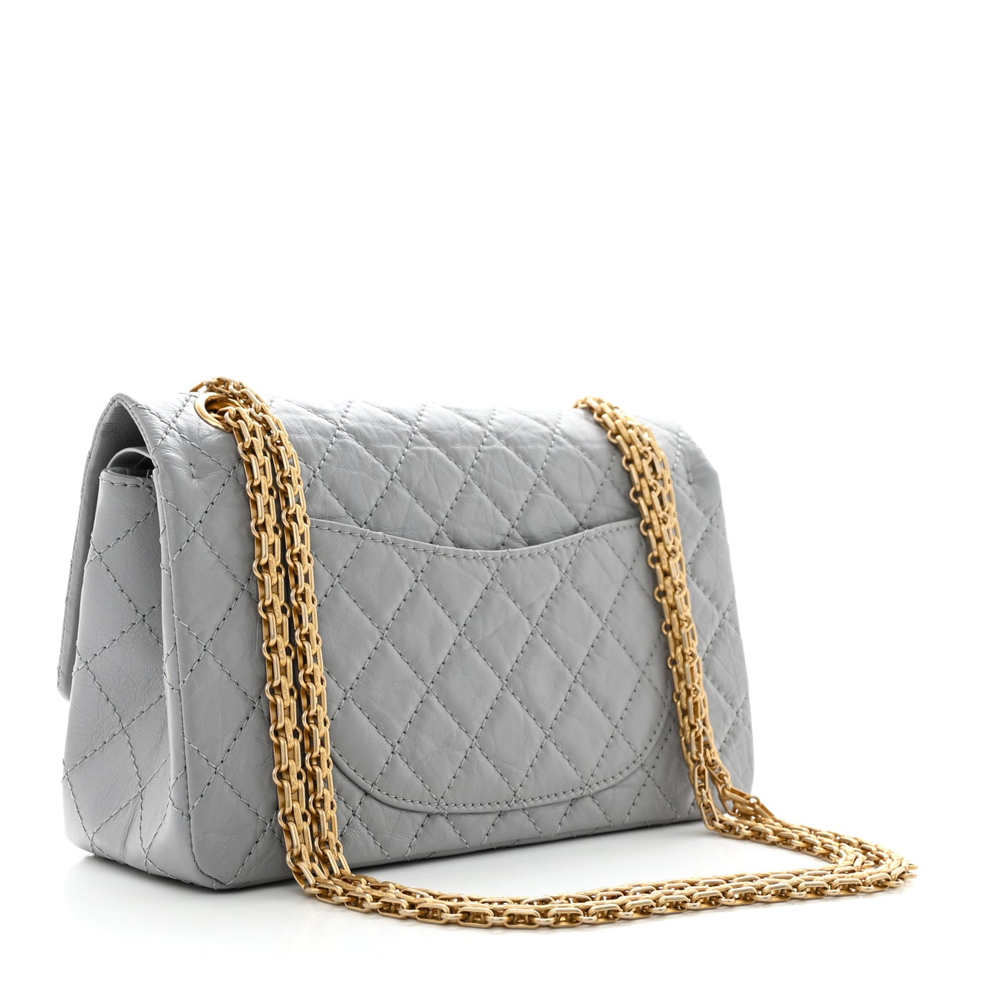 Aged Calfskin Quilted 2.55 Reissue 225 Flap Grey