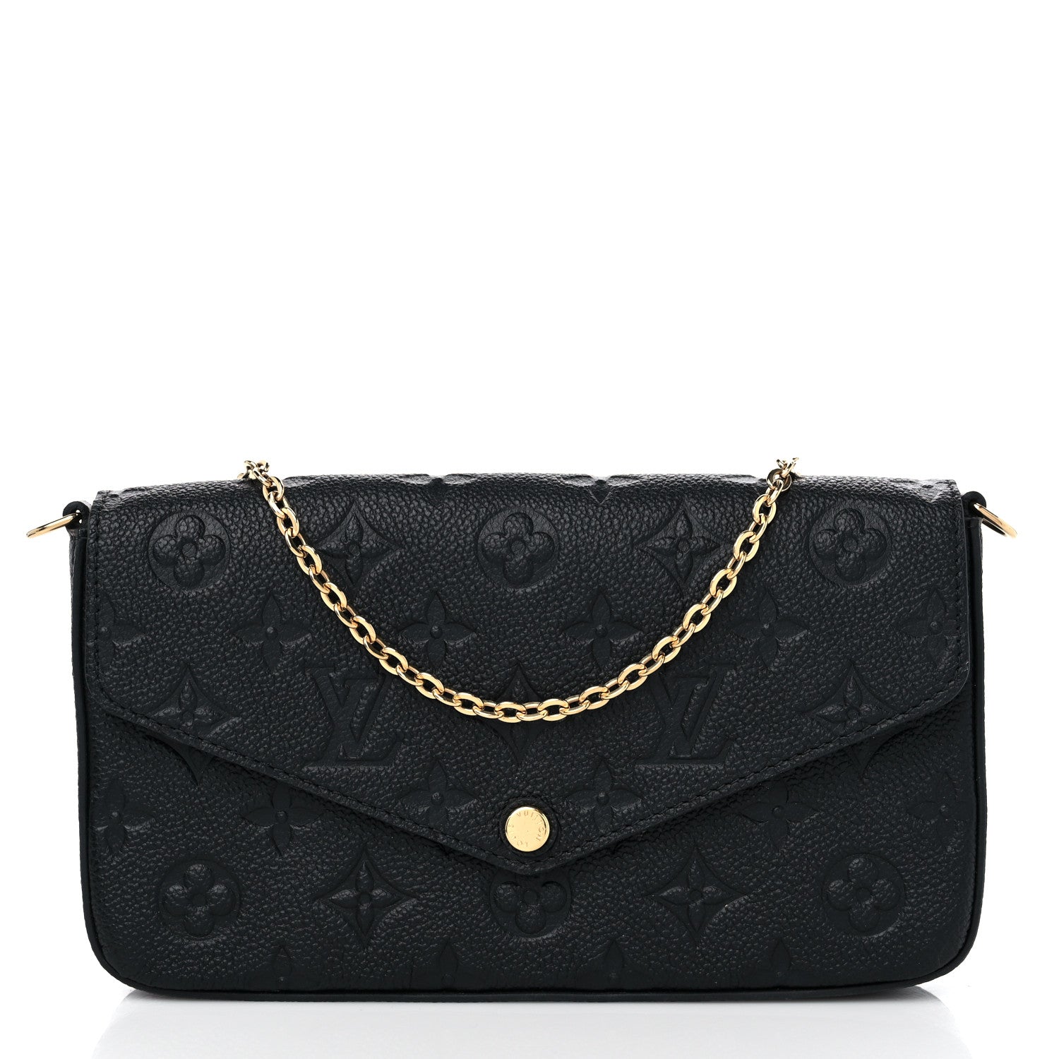 Louis Vuitton Empreinte Pochette Felicie Chain Wallet Black 3 of 11