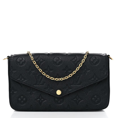 Louis Vuitton Empreinte Pochette Felicie Chain Wallet Black 3 of 11