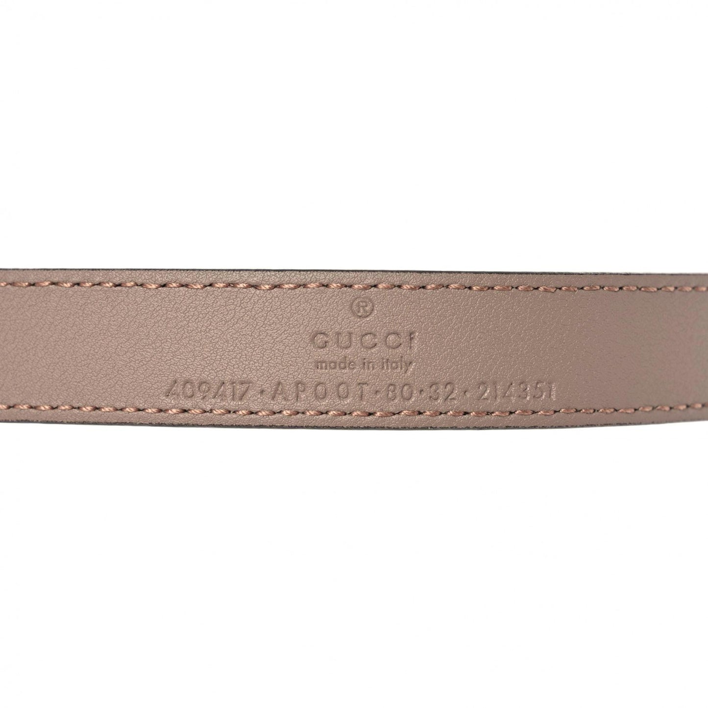 Calfskin Double G 20mm Belt 80 32 Porcelain Rose