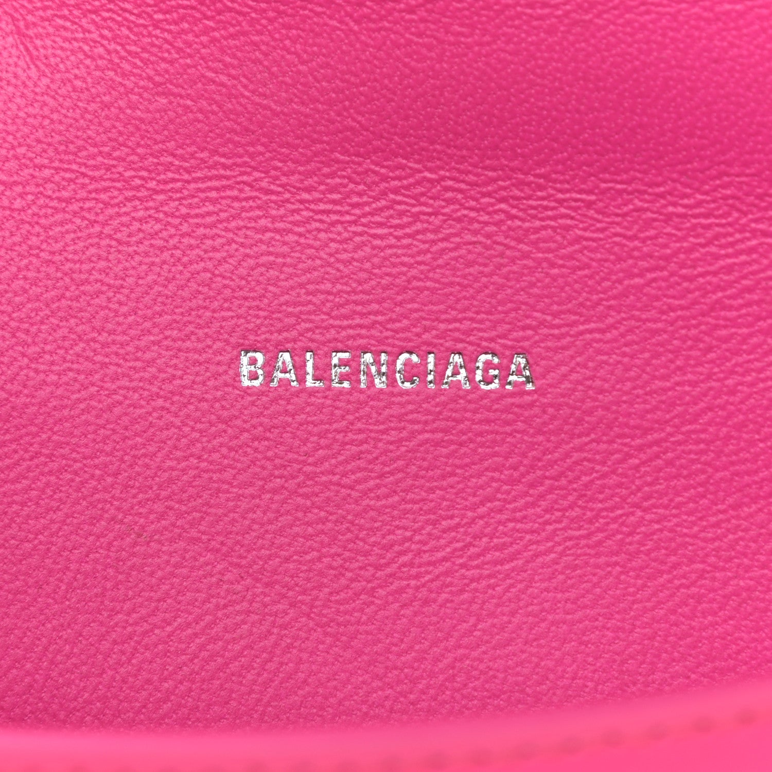 Balenciaga Shiny Box Calfskin Hourglass Top Handle Bag XS Acid Fuchsia 5 of 11