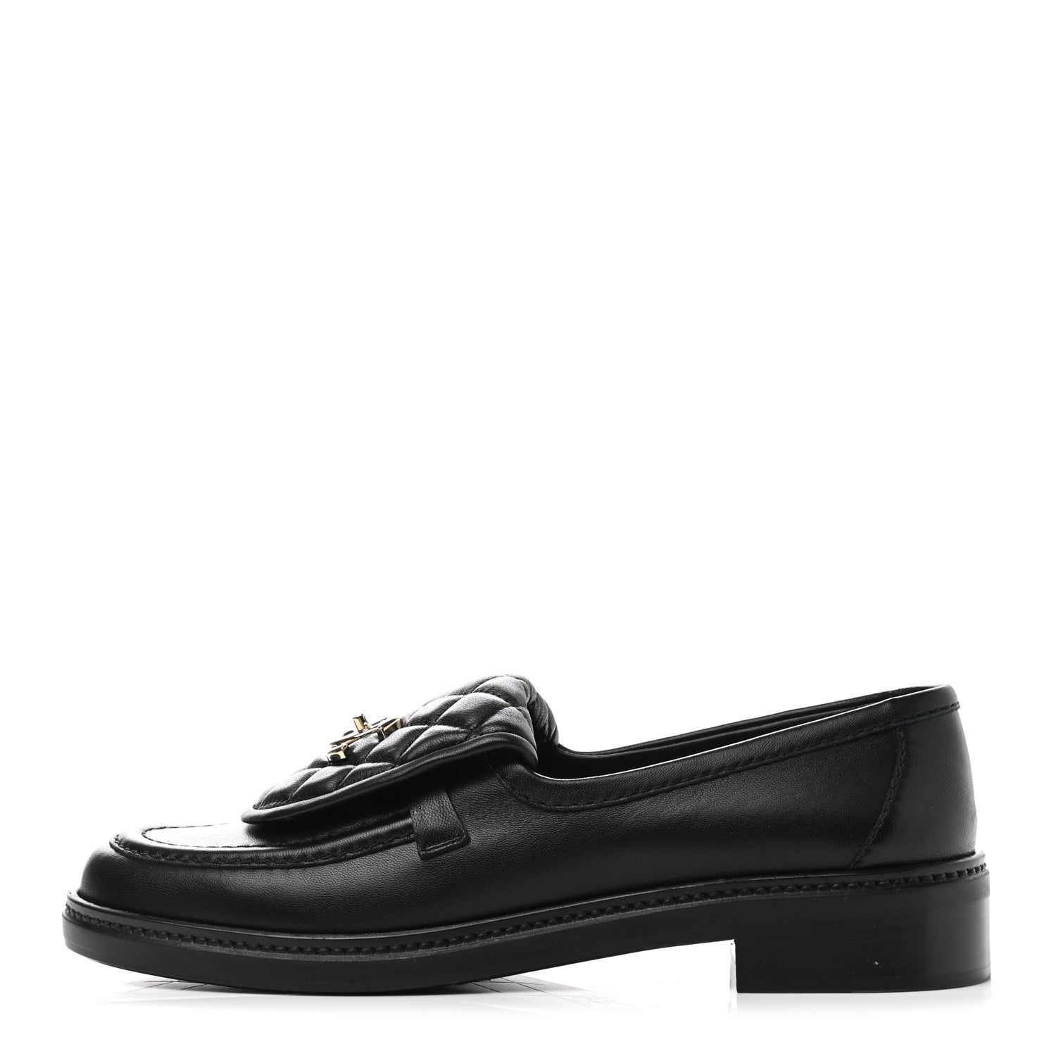 Chanel Lambskin Quilted CC Turnlock Loafers 39 Black 1 of 8
