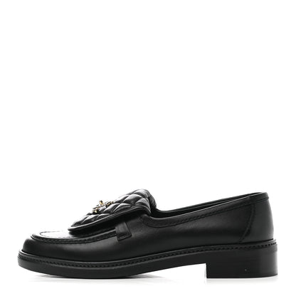 Chanel Lambskin Quilted CC Turnlock Loafers 39 Black 1 of 8