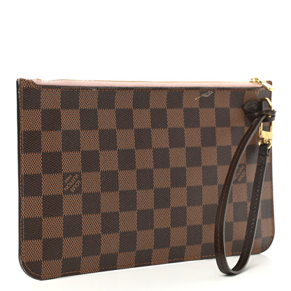 Louis Vuitton Damier Ebene Neverfull MM GM Pochette Rose Ballerine 3 of 11